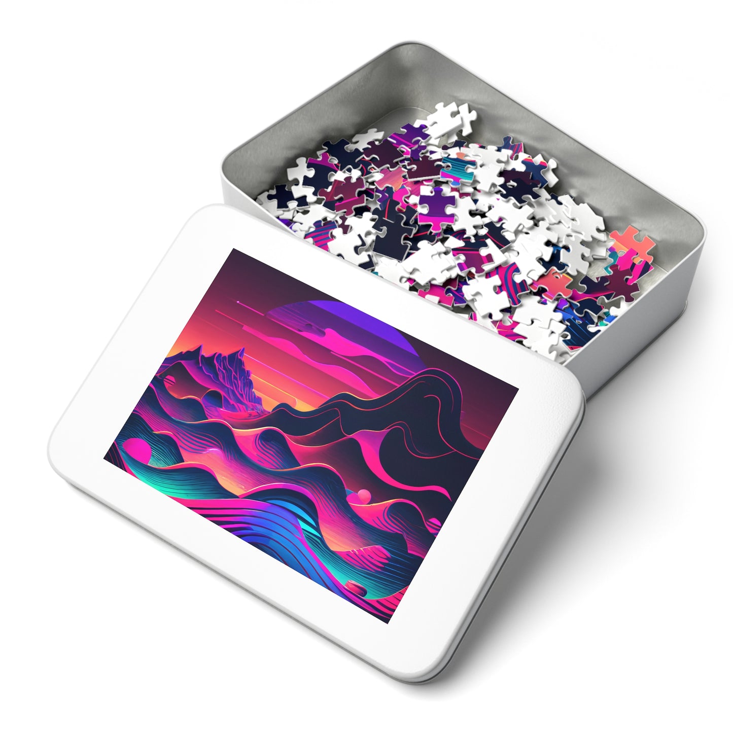 Magical Neon Mountains   Jigsaw Puzzle (30, 110, 252, 500,1000-Piece)