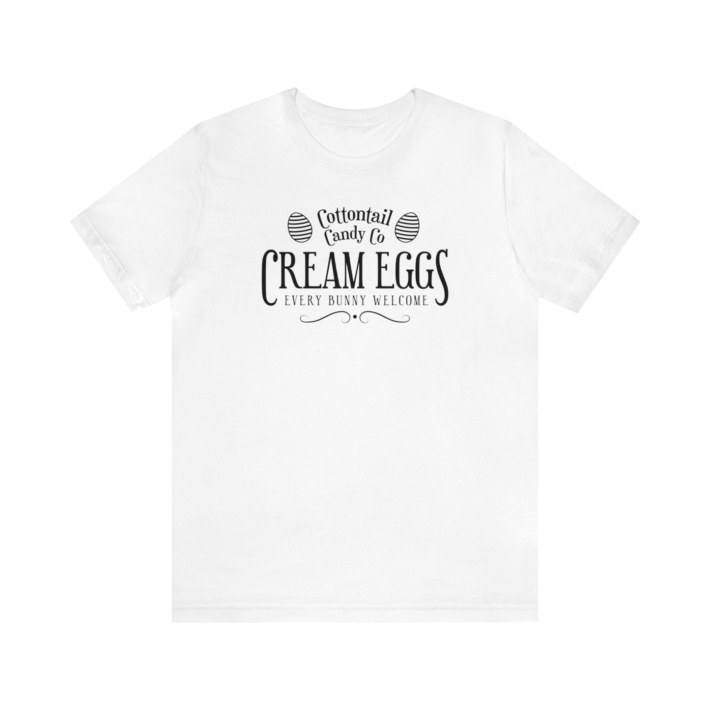 Cottontail Candy Co  Cream Eggs  Unisex Jersey Short Sleeve Tee