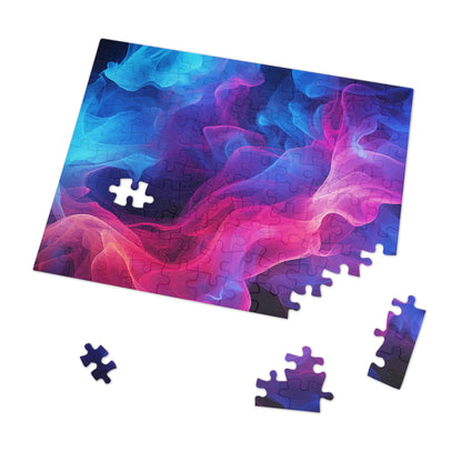 Pink and Blue Smoke  Jigsaw Puzzle (30, 110, 252, 500,1000-Piece)