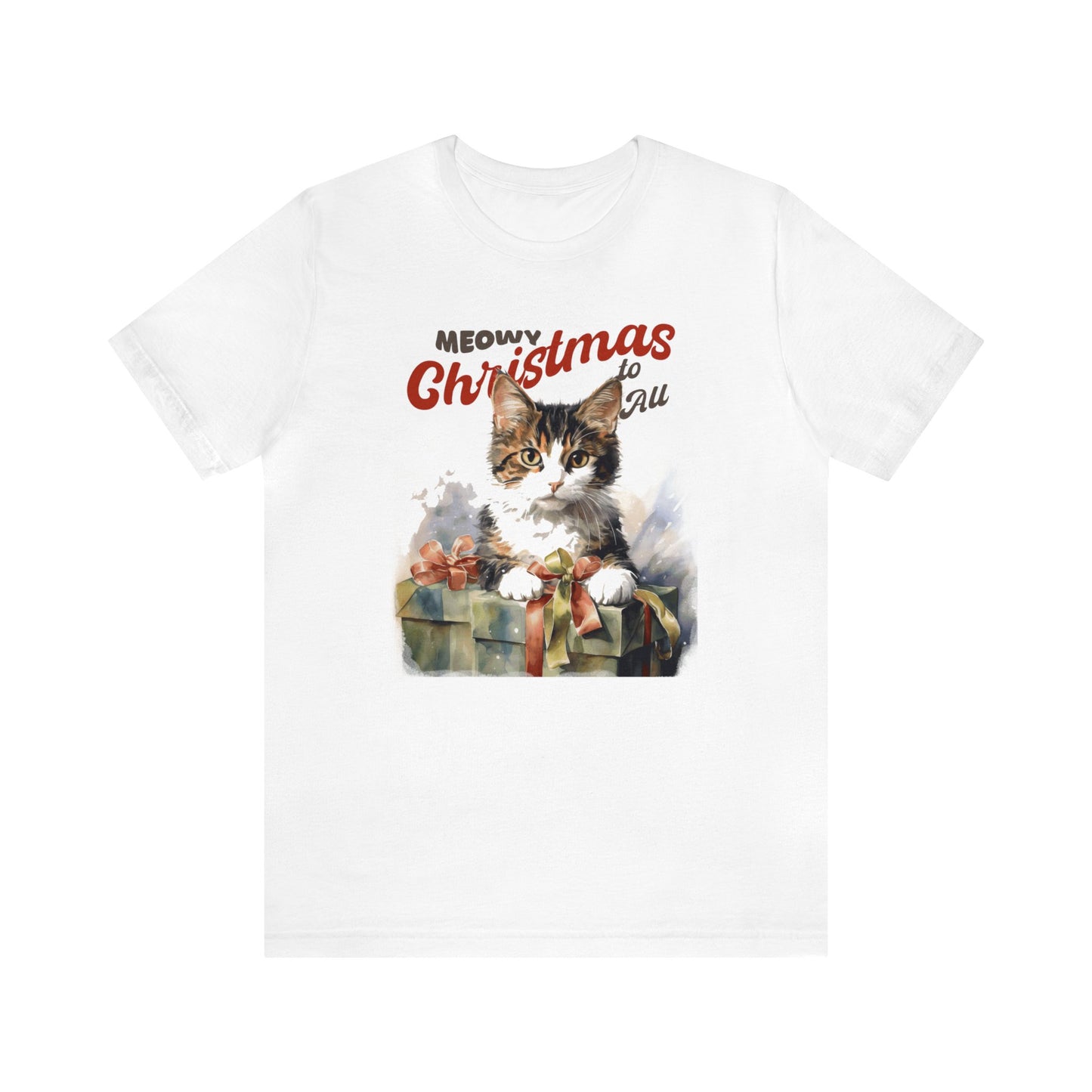 Meowy Christmas: Cute and Cozy Cat T-Shirt, Ideal Gift for Cat Owners