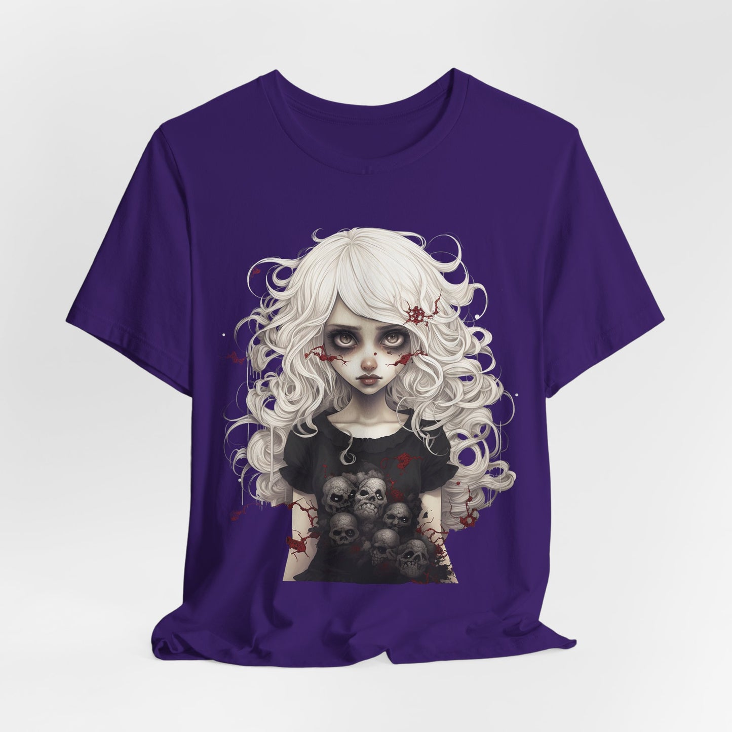 Creepy Doll Halloween Unisex Jersey Short Sleeve Tee