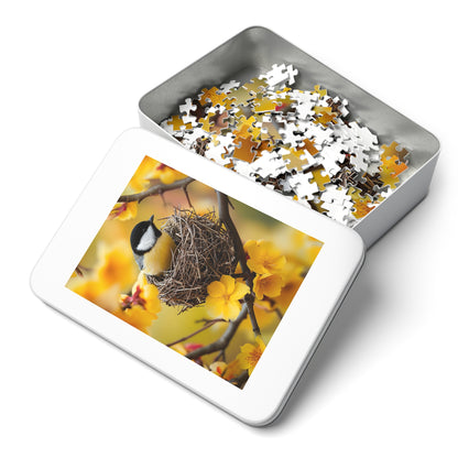 Yellow and Black Bird Nesting Jigsaw Puzzle (30, 110, 252, 500,1000-Piece)