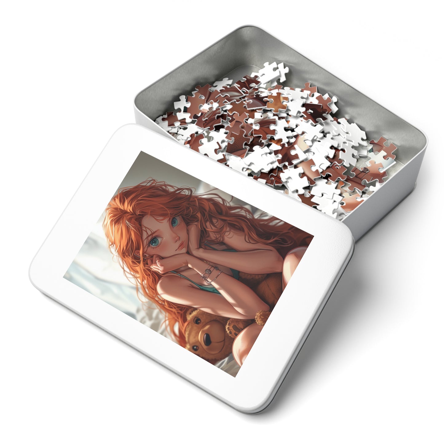 Redheaded Anime Girl  Jigsaw Puzzle (30, 110, 252, 500,1000-Piece)