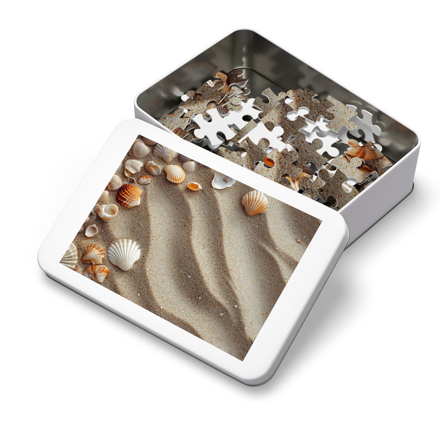 Sandy Beach Sea Shells  Jigsaw Puzzle (30, 110, 252, 500,1000-Piece)