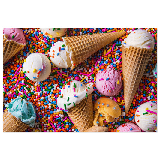 Ice Cream and Sprinkles  Jigsaw Puzzle (30, 110, 252, 500,1000-Piece)
