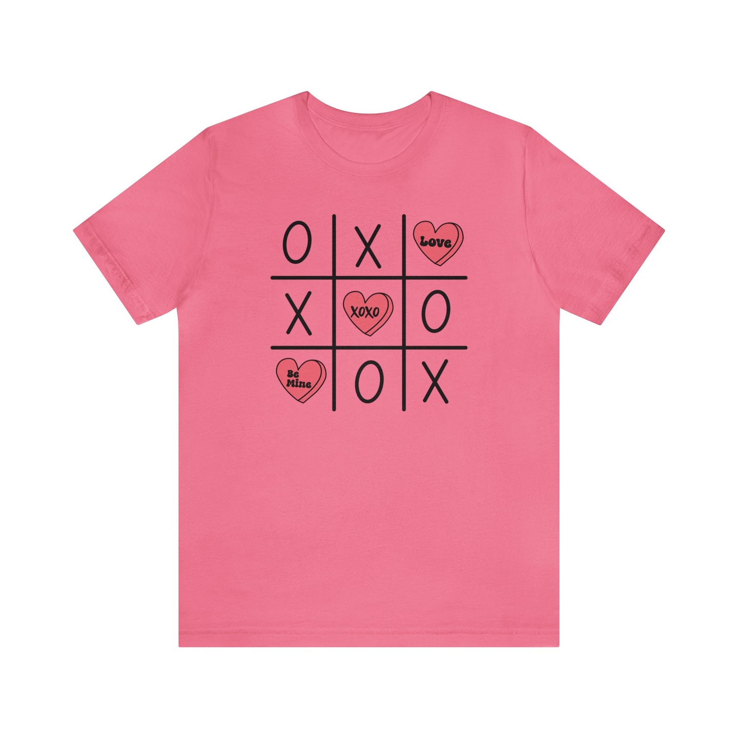 Valentine Tic Tac Toe  Unisex Jersey Short Sleeve Tee