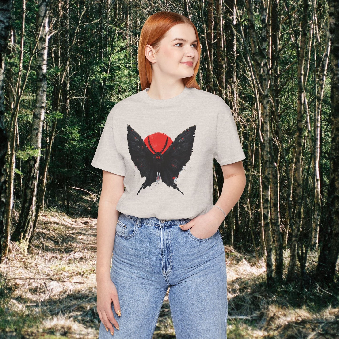 Mothman Graphic Tee - Unisex Jersey Shirt for Nature Lovers