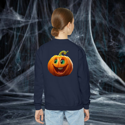 PERSONALIZED Double Sided Print, Halloween Sweatshirt for Kids, Halloween Sweatshirt, Funny Halloween, Youth Crewneck Sweatshirt