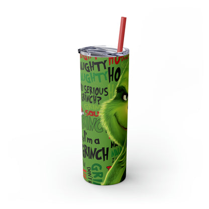 Mr. Grinch  Skinny Tumbler with Straw, 20oz