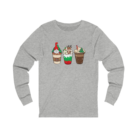 Christmas Coffee Tshirt Christmas T-Shirt Coffee Lover T Shirt Coffee Lover Christmas Gift Long Sleeve Tee