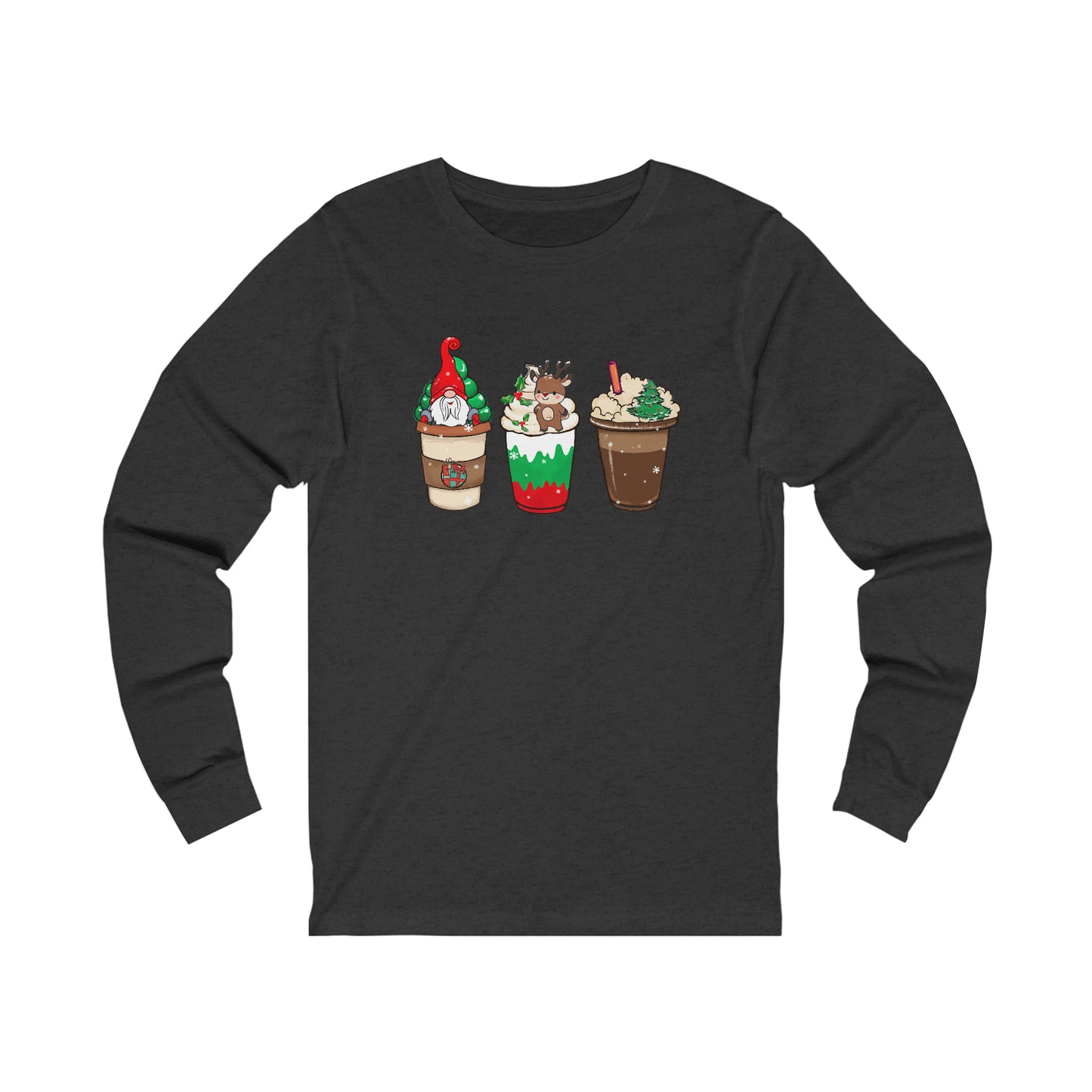 Christmas Coffee Tshirt Christmas T-Shirt Coffee Lover T Shirt Coffee Lover Christmas Gift Long Sleeve Tee