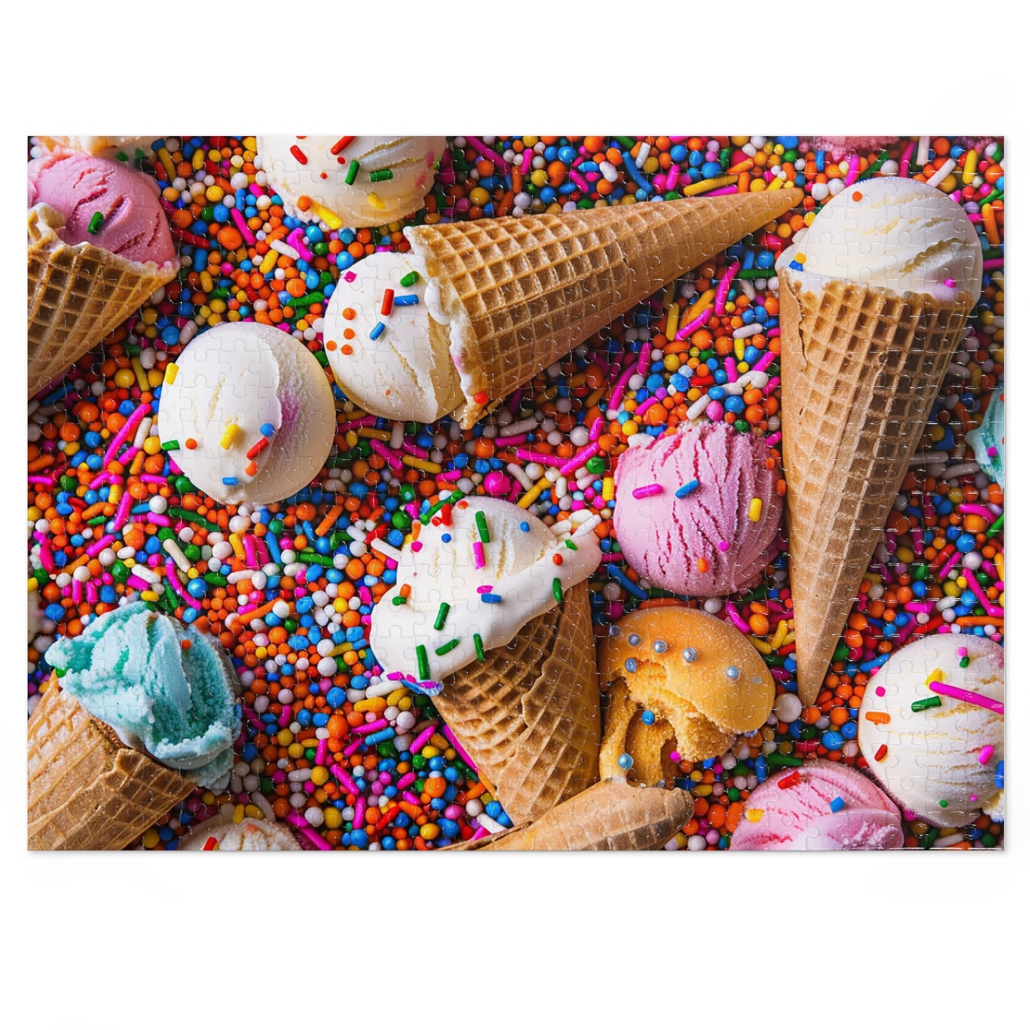 Ice Cream and Sprinkles  Jigsaw Puzzle (30, 110, 252, 500,1000-Piece)