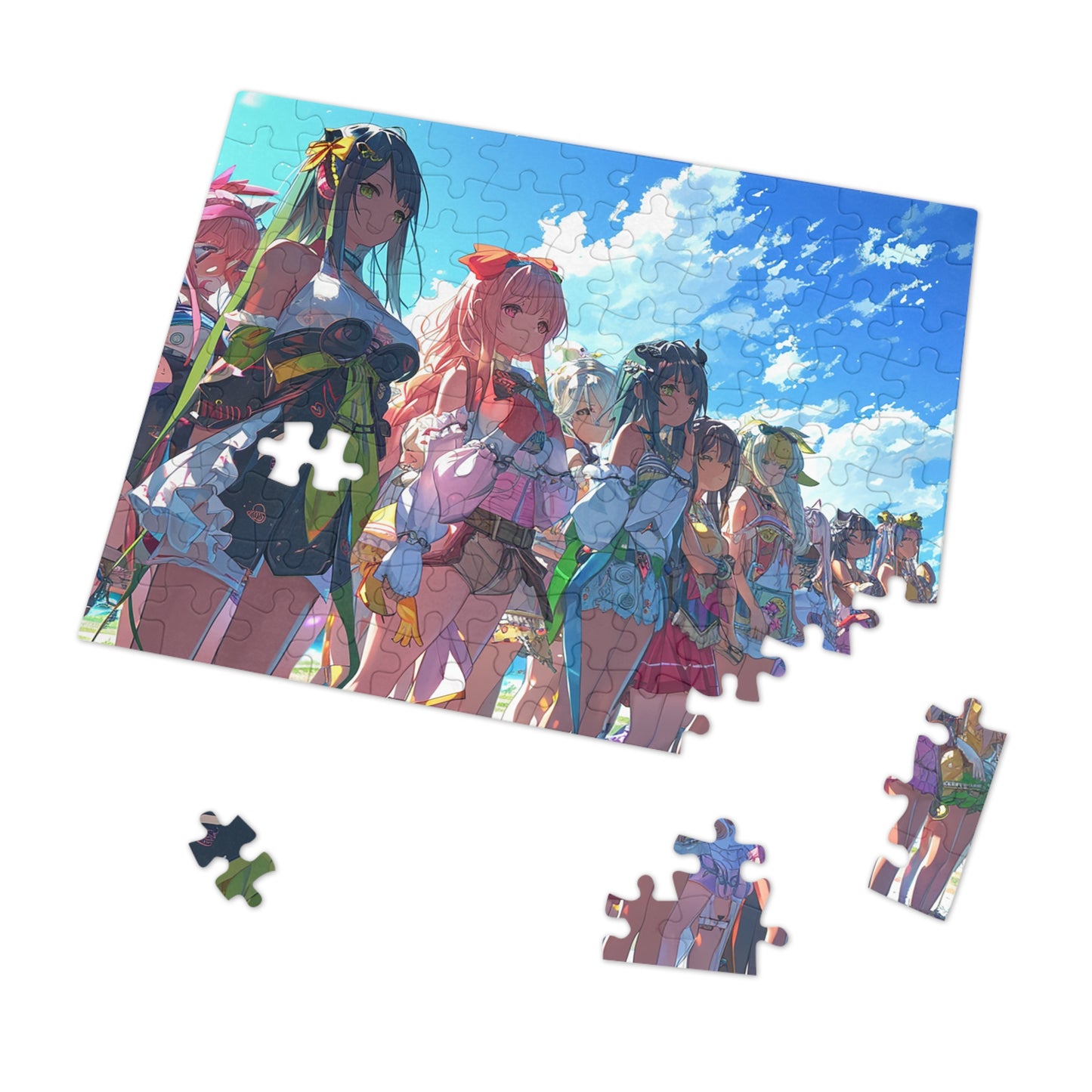 Anime Girl Lineup  Jigsaw Puzzle (30, 110, 252, 500,1000-Piece)