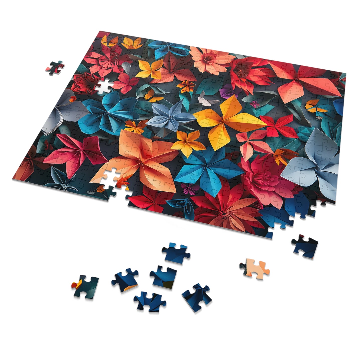 Flower Origami Jigsaw Puzzle (30, 110, 252, 500,1000-Piece)