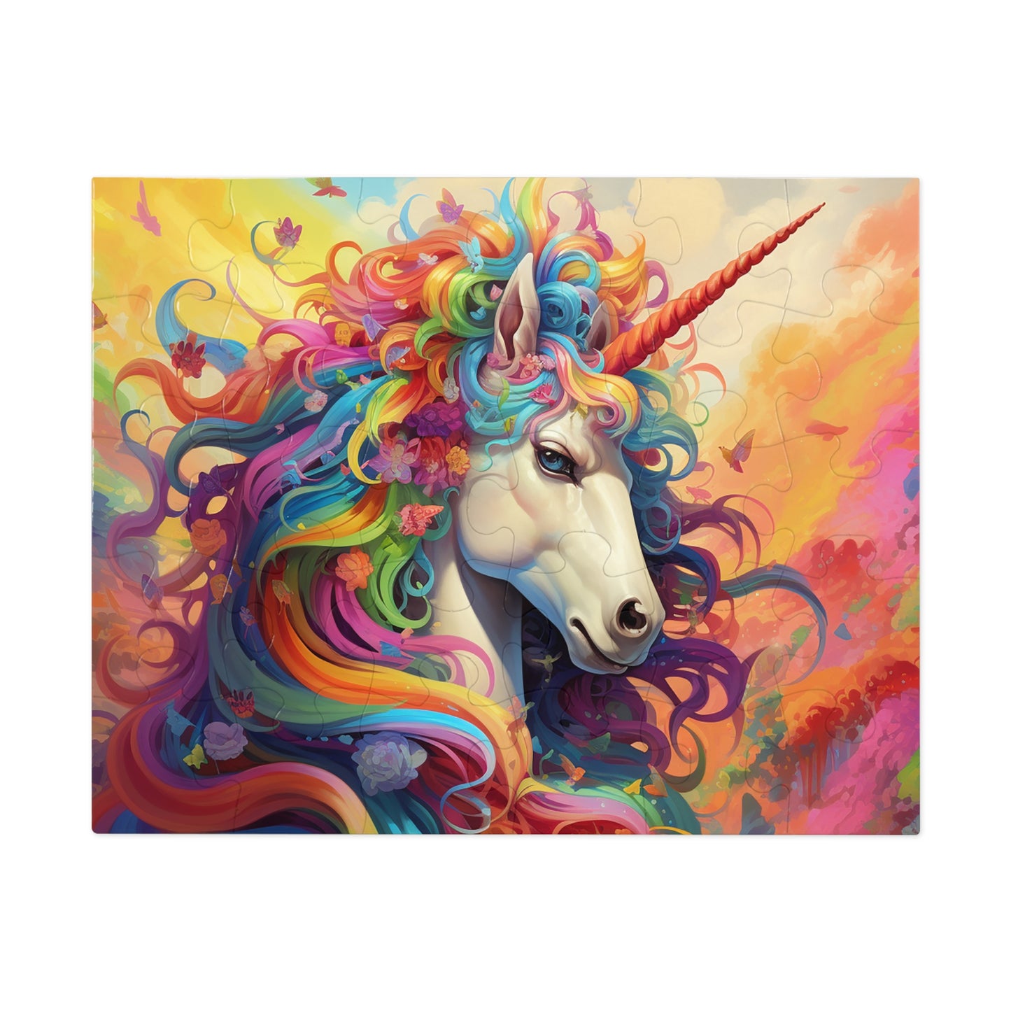 Colorful Unicorn  Jigsaw Puzzle (30, 110, 252, 500,1000-Piece)