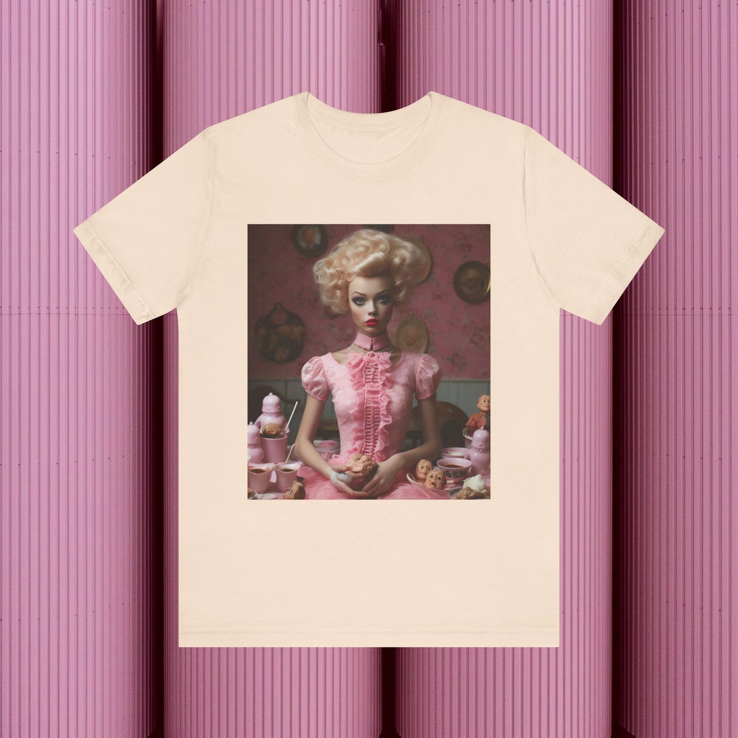 Creepy Barbie Doll Unisex Jersey Short Sleeve Tee