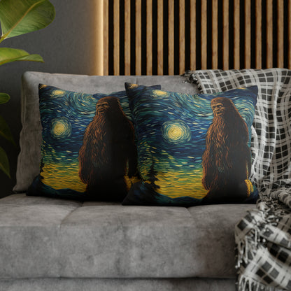 Big Foot Starry Night Spun Polyester Square Pillow Case
