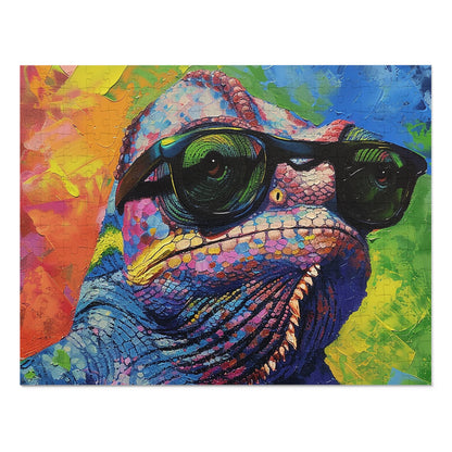 Cool Colorful Chameleon Jigsaw Puzzle (30, 110, 252, 500,1000-Piece)