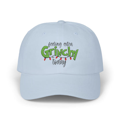 Feeling Extra Grinchy  Embroidery Dad Cap - Holiday Cheer Accessory