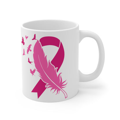 Breast Cancer Awareness Motivational Pink Ribbon Ceramic Mugs (11oz\15oz\20oz)