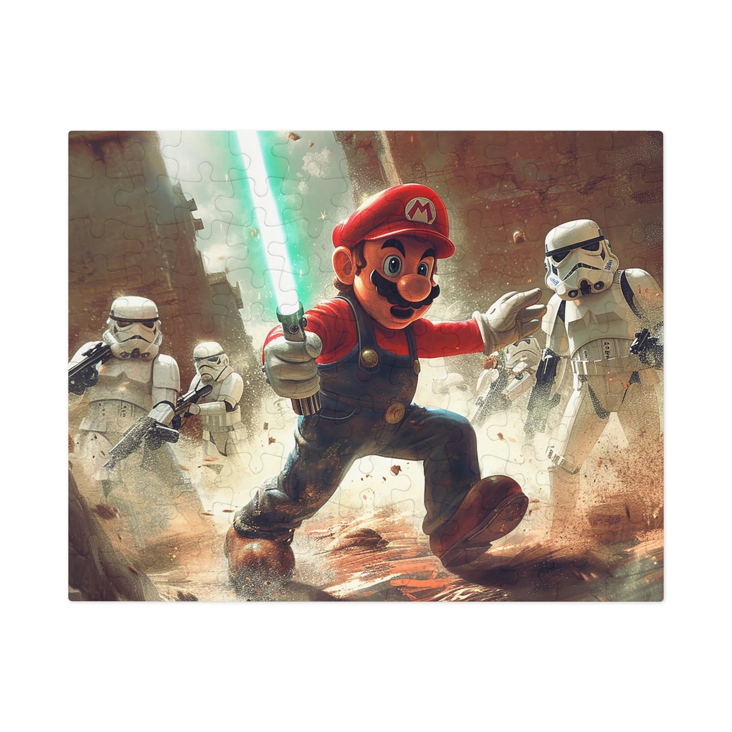 Mario, May the Force Be With Him! Jigsaw Puzzle (30, 110, 252, 500,1000-Piece)