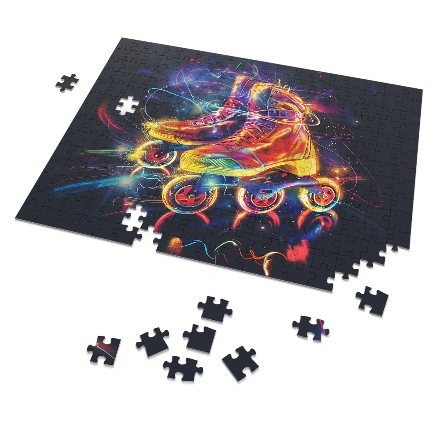 Psychedelic Rollerblades Jigsaw Puzzle (30, 110, 252, 500,1000-Piece)