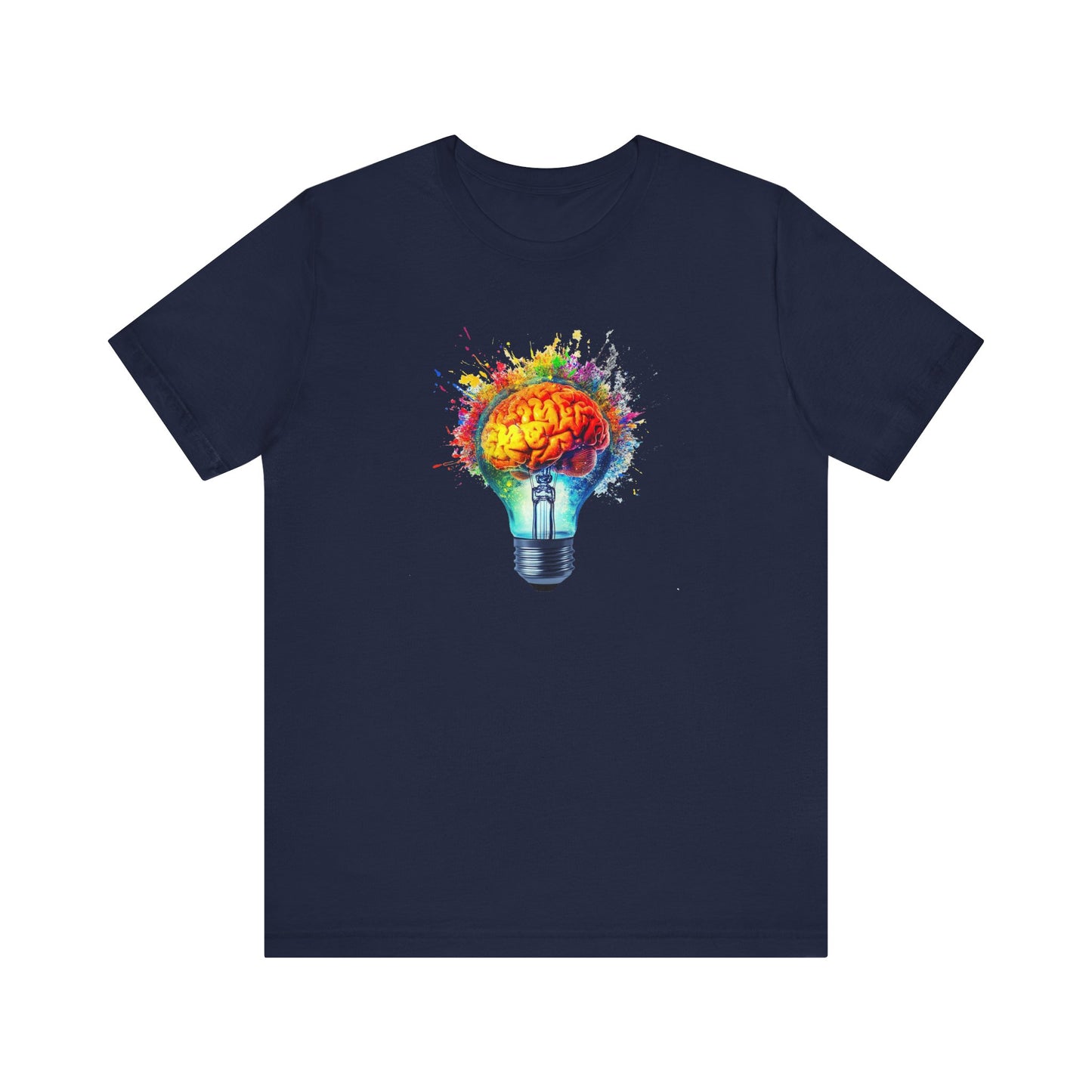 Light Bulb Moment- Unisex Jersey Short Sleeve Shirt with Colorful Idea Design