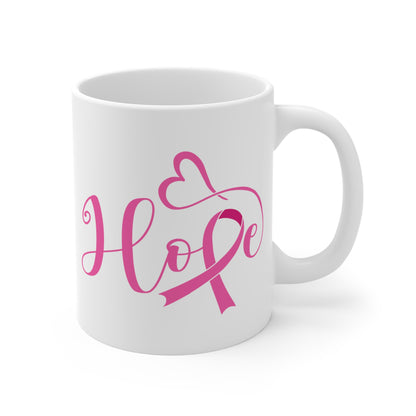 Hope Breast Cancer Motivational Ceramic Mugs (11oz\15oz\20oz)