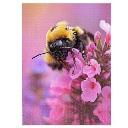 Pink buds and the Bumble Bee  Jigsaw Puzzle (30, 110, 252, 500,1000-Piece)