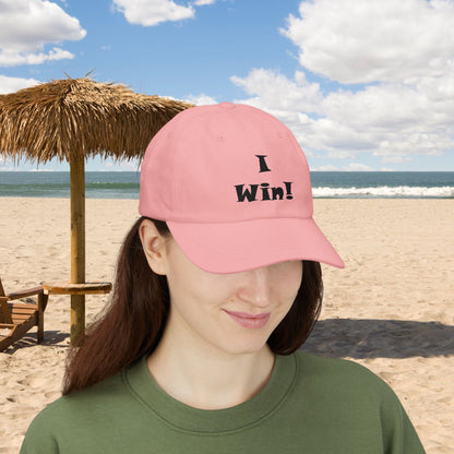 I Win! Embroidered Classic Dad Cap