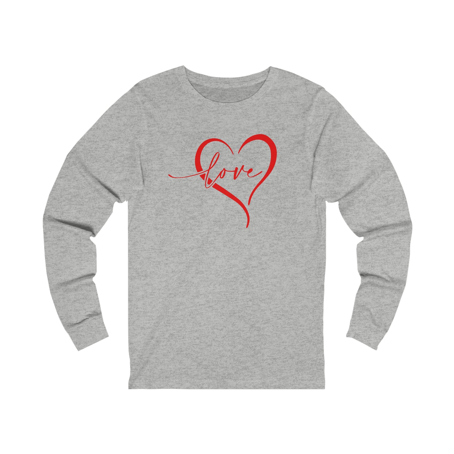 Love Heart   Unisex Jersey Long Sleeve Tee