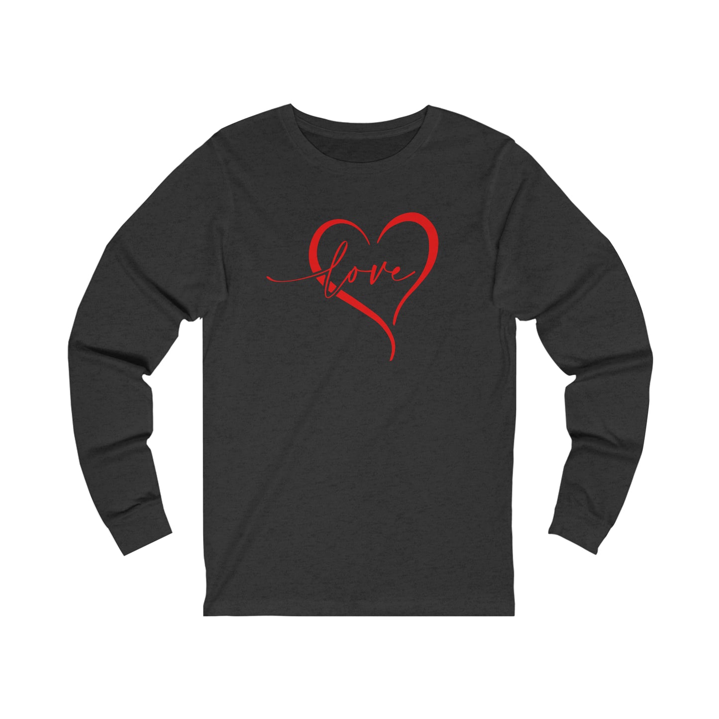 Love Heart   Unisex Jersey Long Sleeve Tee