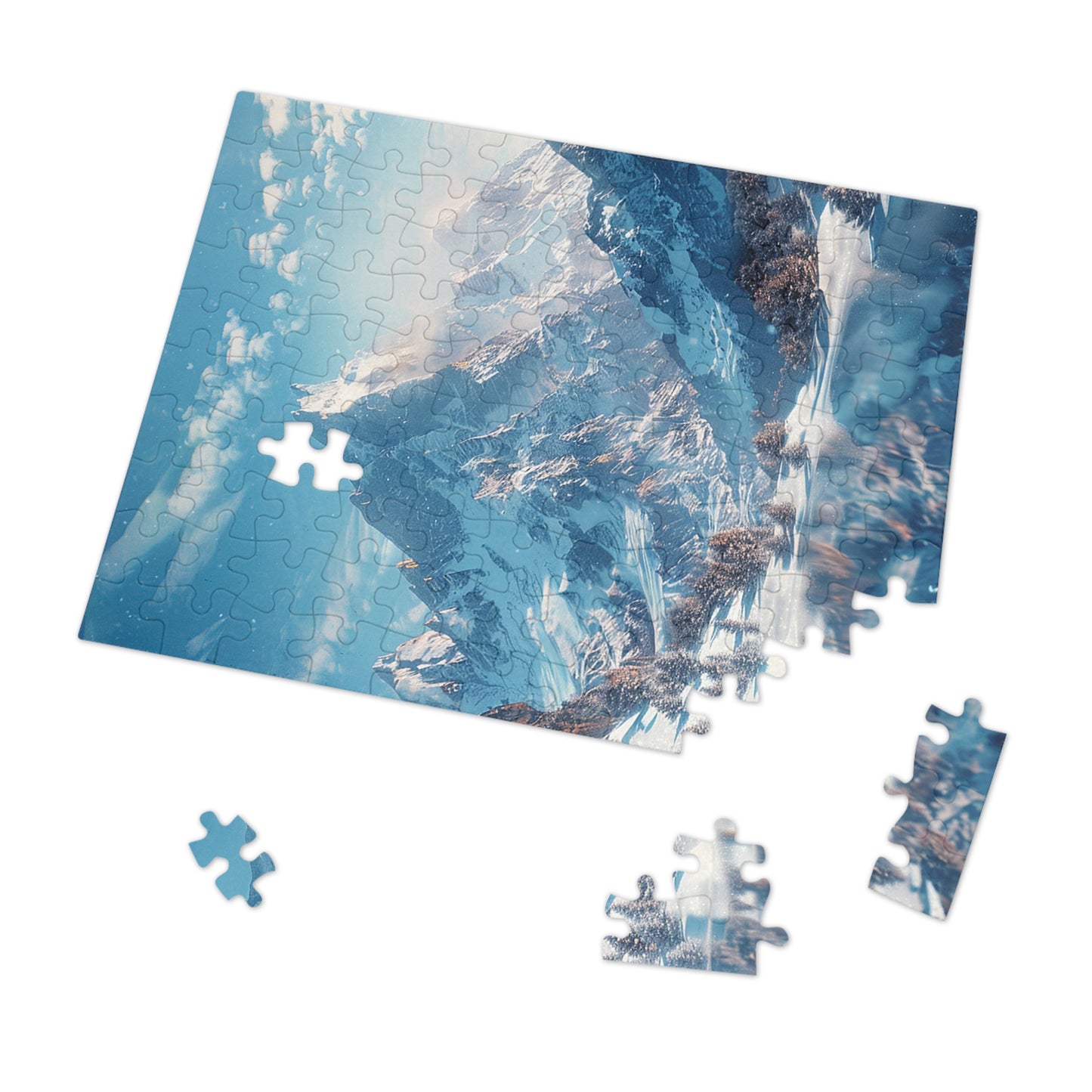 Painting of a Magnificent Snowy Mountain  Jigsaw Puzzle (30, 110, 252, 500,1000-Piece)