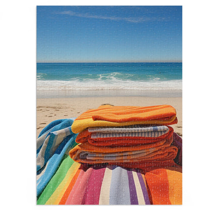 Beach Towels and Ocean Summer Fun! Jigsaw Puzzle (30, 110, 252, 500,1000-Piece)