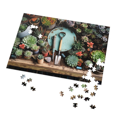 Gardening with Succulents  Jigsaw Puzzle (30, 110, 252, 500,1000-Piece)