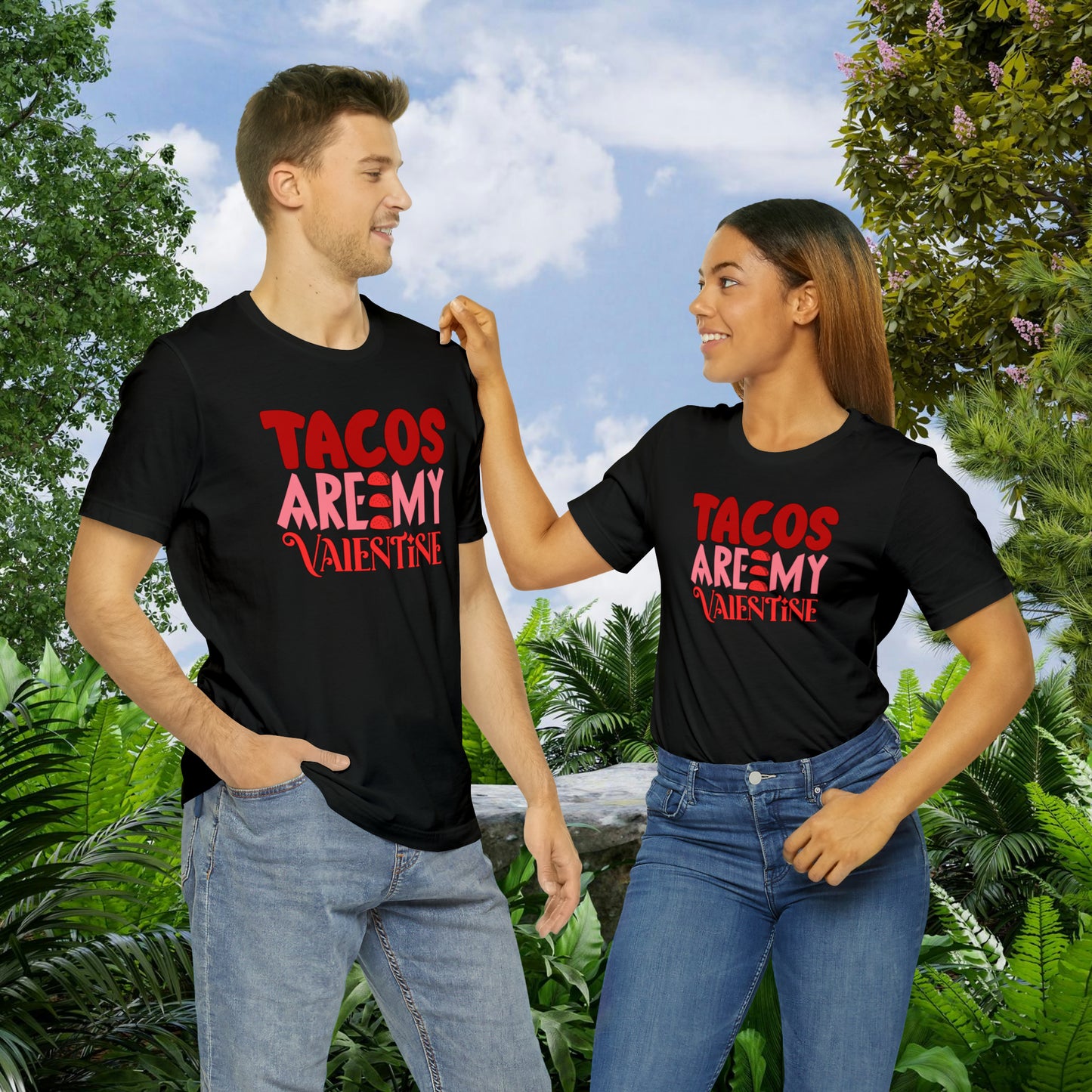 Tacos Are My Valentine! Unisex Jersey Short Sleeve Tee