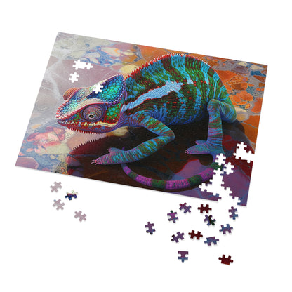 Vibrant Chameleon  Jigsaw Puzzle (30, 110, 252, 500,1000-Piece)