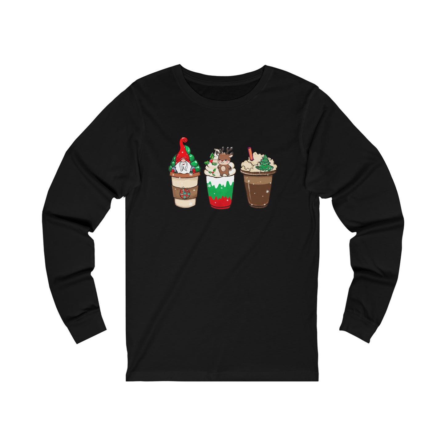 Christmas Coffee Tshirt Christmas T-Shirt Coffee Lover T Shirt Coffee Lover Christmas Gift Long Sleeve Tee