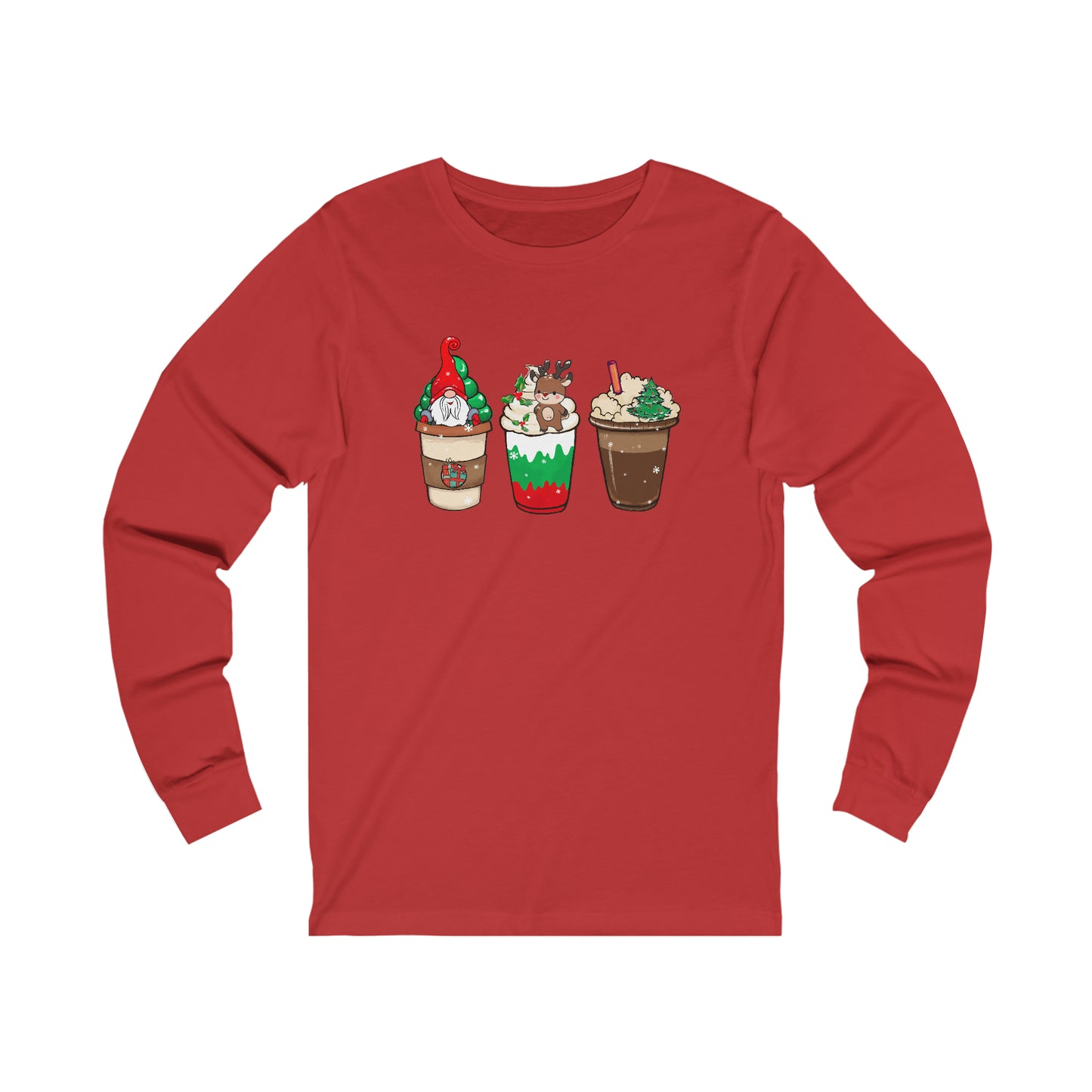 Christmas Coffee Tshirt Christmas T-Shirt Coffee Lover T Shirt Coffee Lover Christmas Gift Long Sleeve Tee