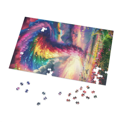 Rainbow Colored Tornado  Jigsaw Puzzle (30, 110, 252, 500,1000-Piece)