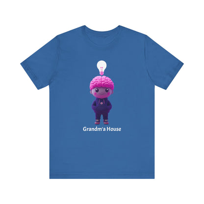 Grandma's House Brain with Light Bulb Design - Unisex Jersey Tee