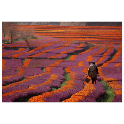 Saffron Fields  Jigsaw Puzzle (30, 110, 252, 500,1000-Piece)