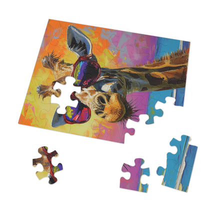 Beach Loving Giraffe Wearing Her Shades Jigsaw Puzzle (30, 110, 252, 500,1000-Piece)