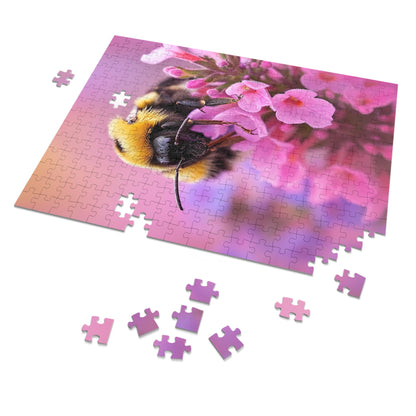 Pink buds and the Bumble Bee  Jigsaw Puzzle (30, 110, 252, 500,1000-Piece)