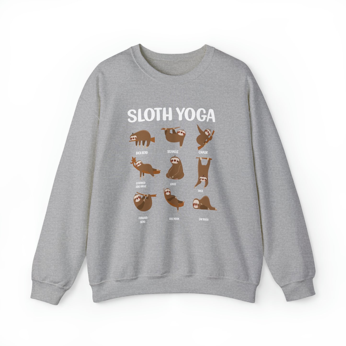 Sloth Yoga Sweatshirt Sloth Lovers Crewneck Sweatshirt Yoga Lovers Shirt