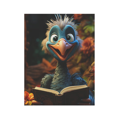 Cute Turkey Reading a Book Garden & House Banner