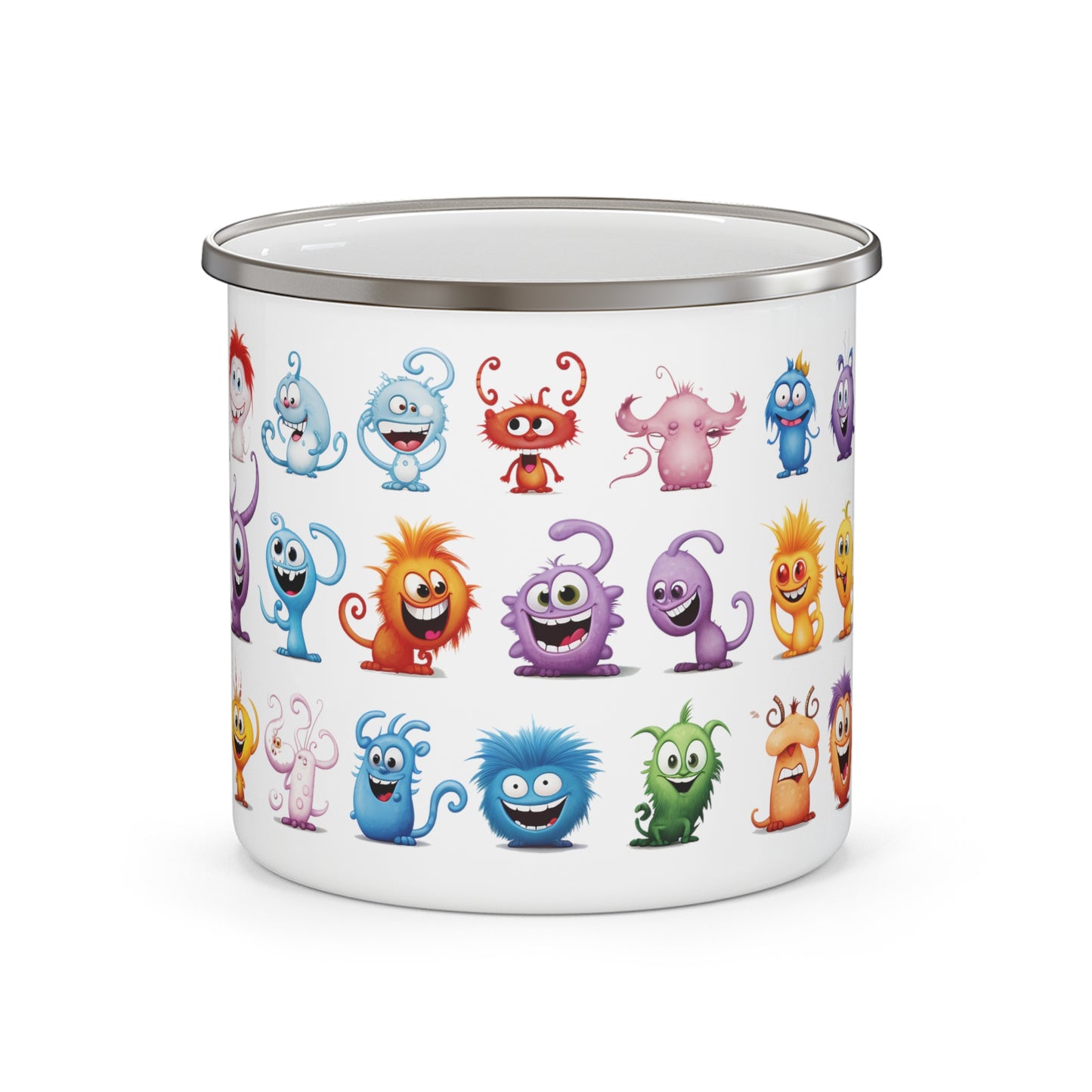 Super Cute Monsters, Halloween Cup, Cute Halloween Cup, Enamel Camping Mug