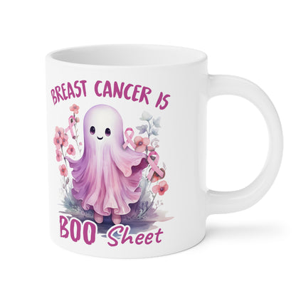 Boo Sheet Breast Cancer Awareness Motivational Halloween Ceramic Mugs (11oz\15oz\20oz)