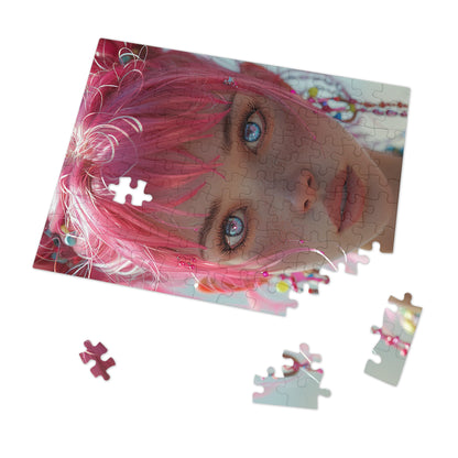 Pink Haired Anime Girl  Jigsaw Puzzle (30, 110, 252, 500,1000-Piece)