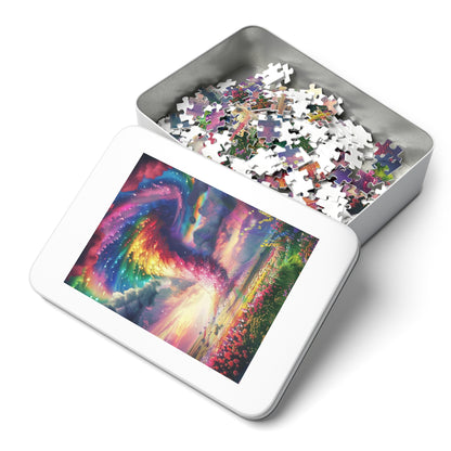 Rainbow Colored Tornado  Jigsaw Puzzle (30, 110, 252, 500,1000-Piece)